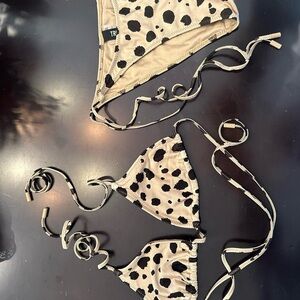 Triangl Swimwear Gold and Black Bikini Set